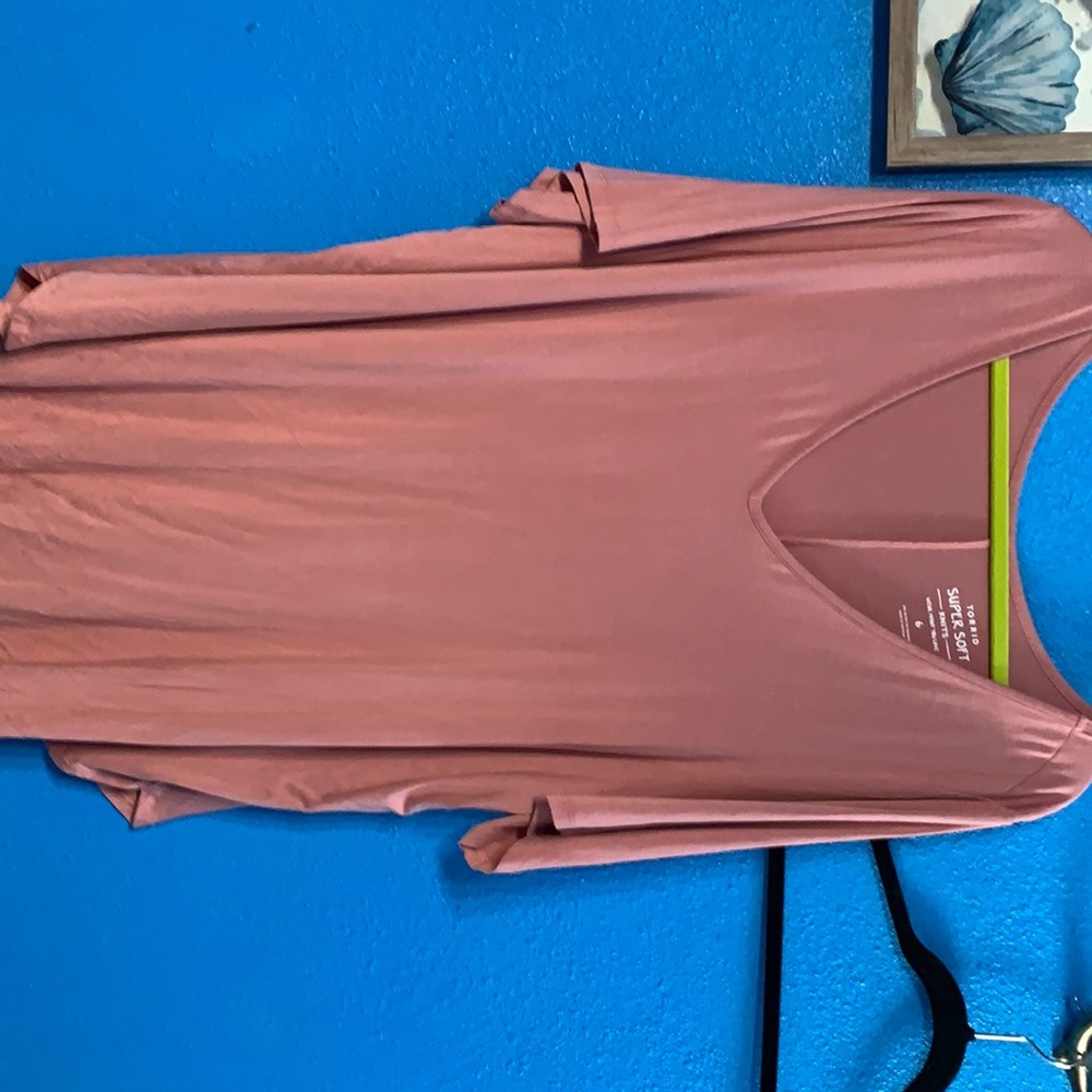 Torrid Deep coral blouse.